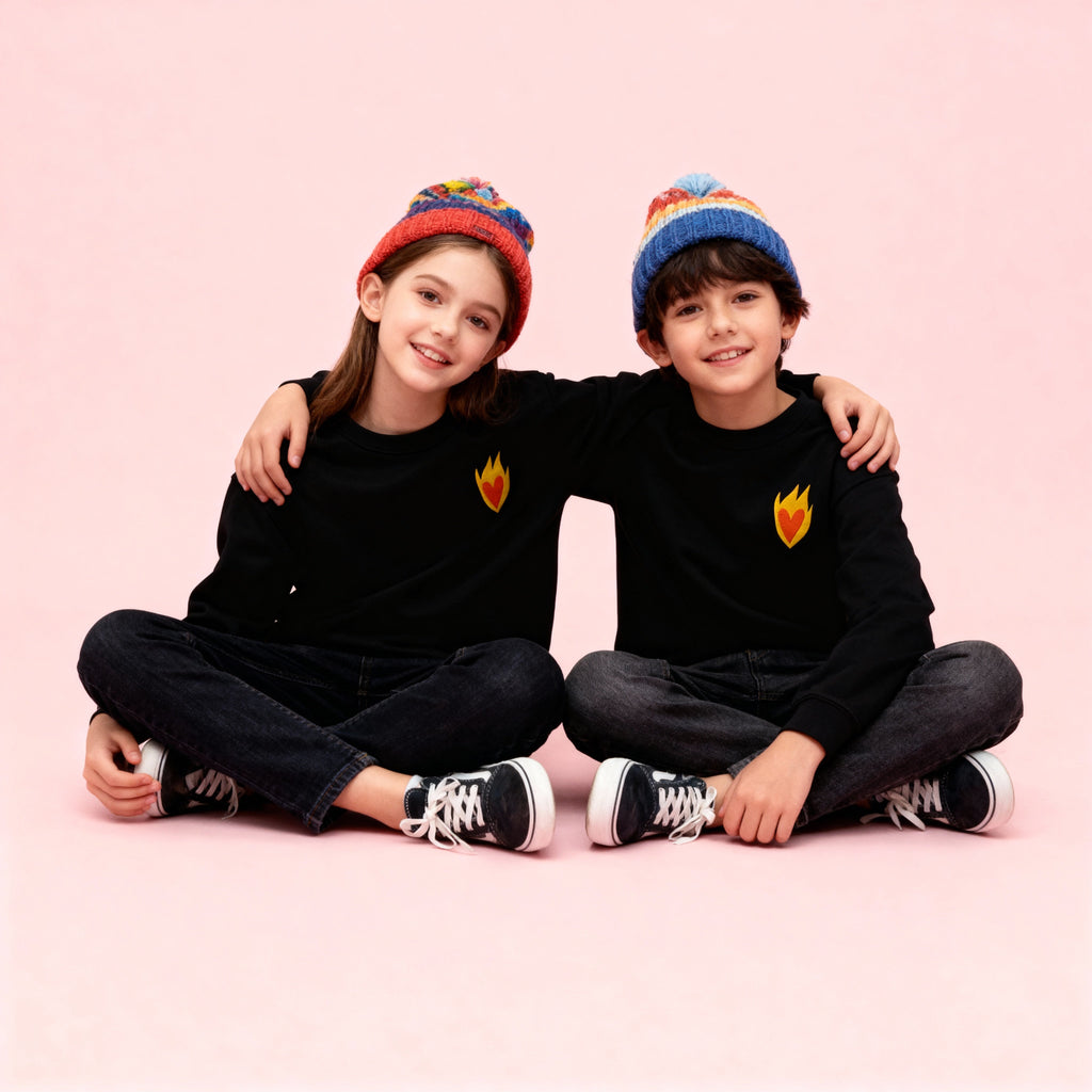 Sudadera Infantil Corazón - Bordado BüBe