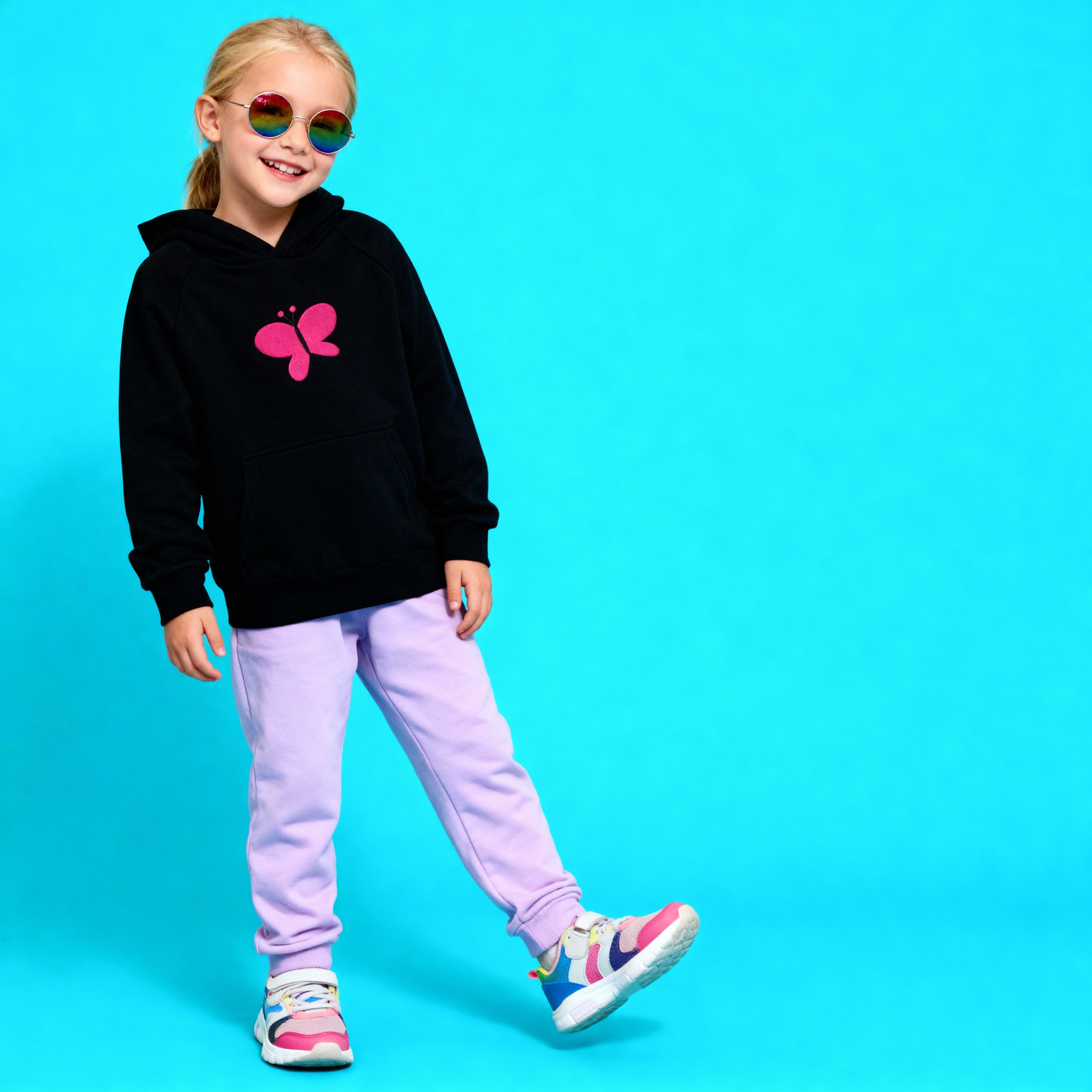 Sudadera Butterfly Glow - en algodón ecológico BüBe