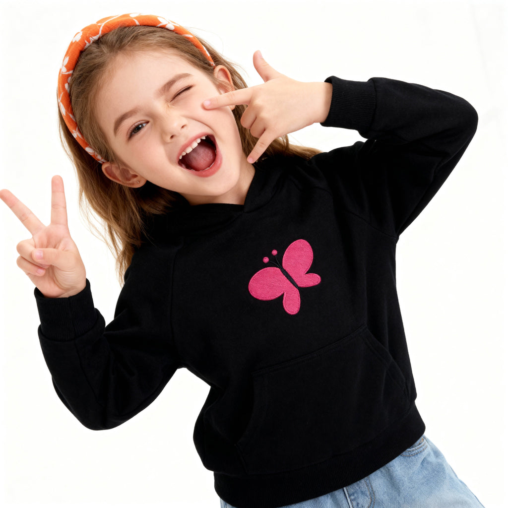 Sudadera Butterfly Glow - en algodón ecológico BüBe