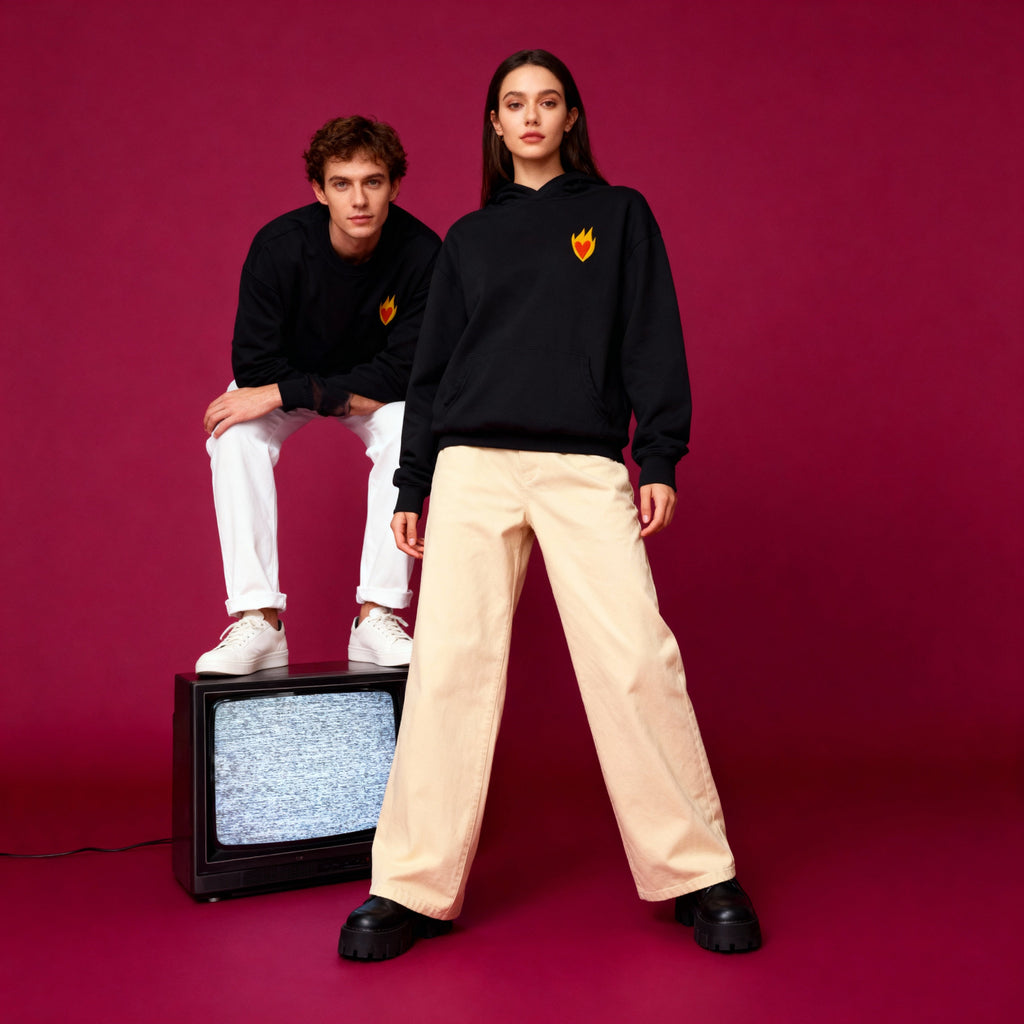 Sudadera Oversize Llama Minimal - Bordado BüBe