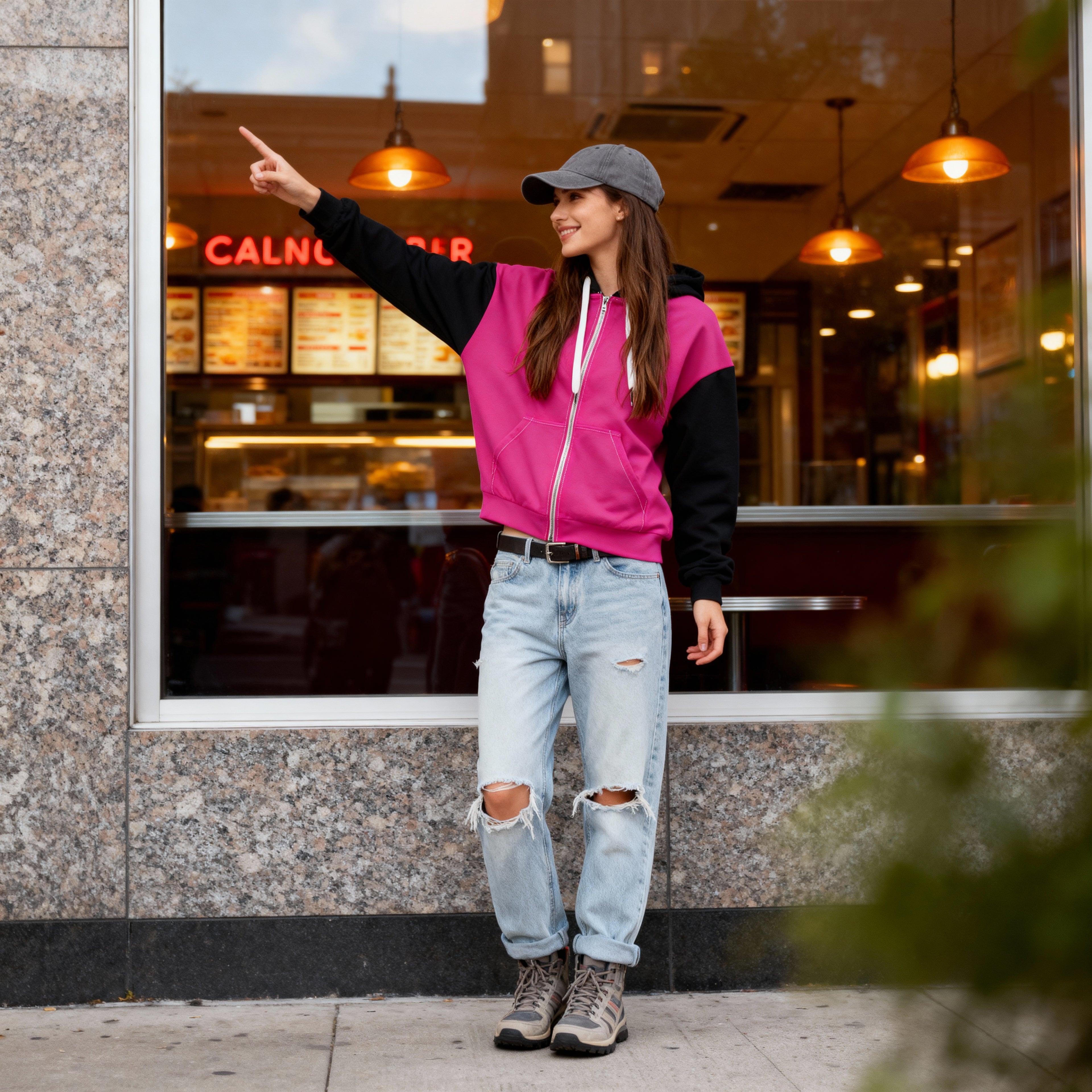 Sudadera Púlsar Fucsia