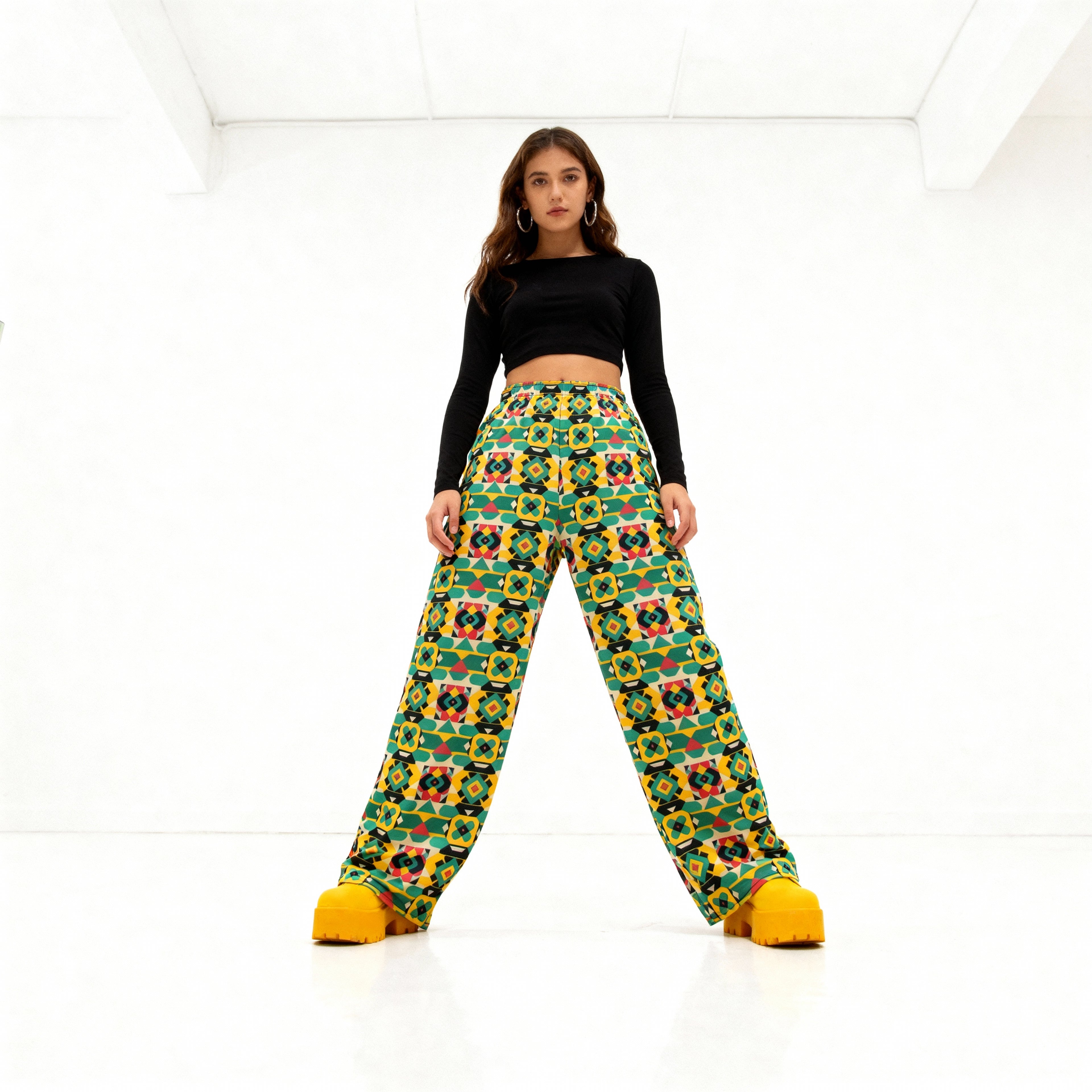 Pantalón ancho all over unisex