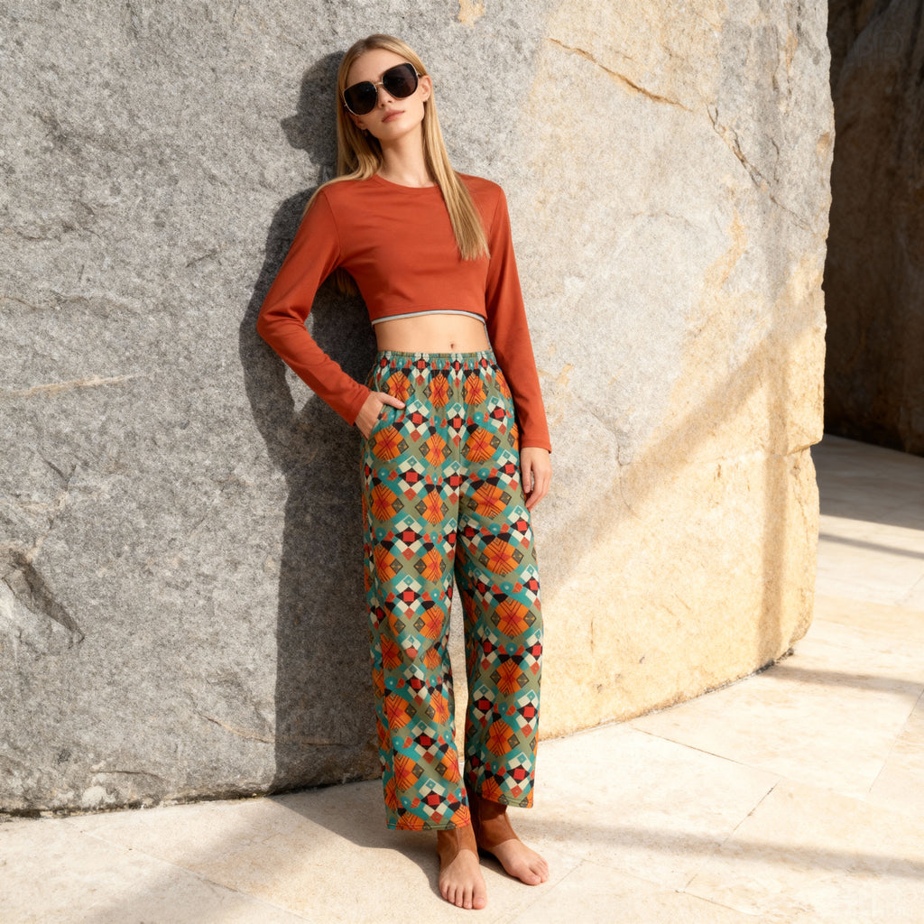 Pantalón ancho all over unisex