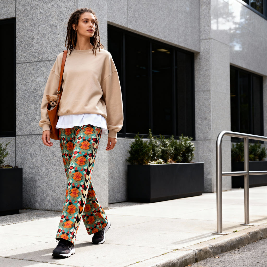 Pantalón ancho all over unisex