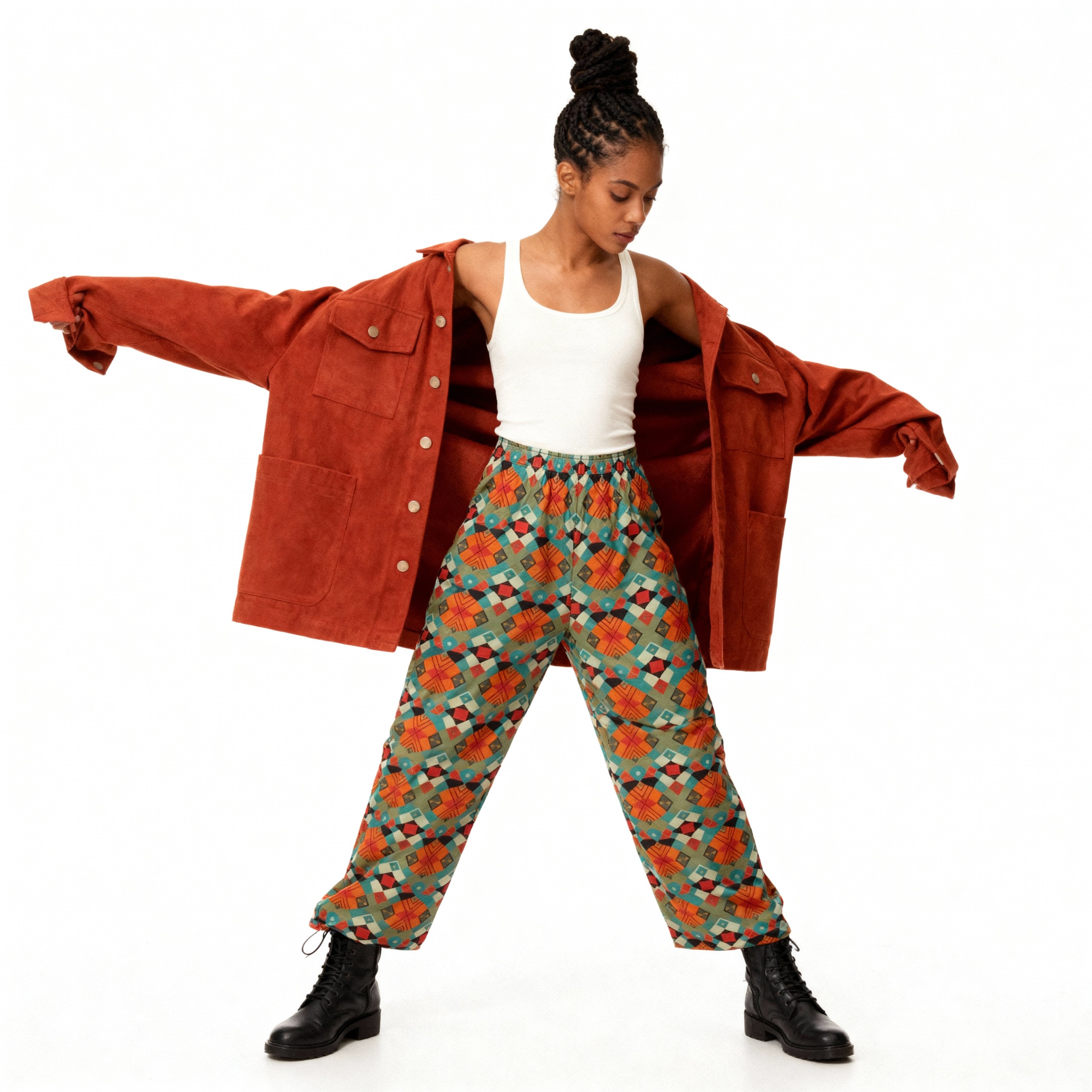 Pantalón ancho all over unisex