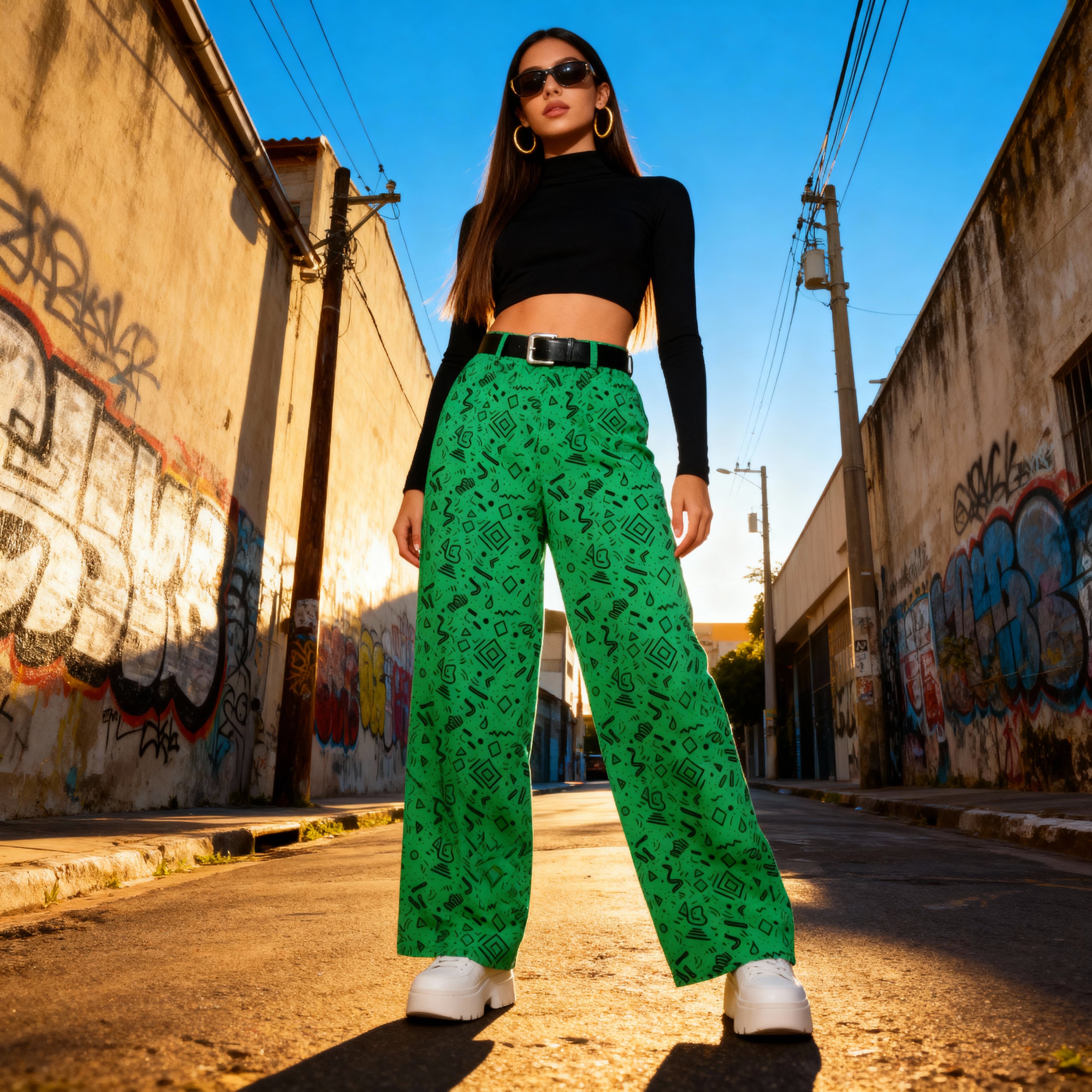 Nébula Lima – Pantalón de pierna ancha