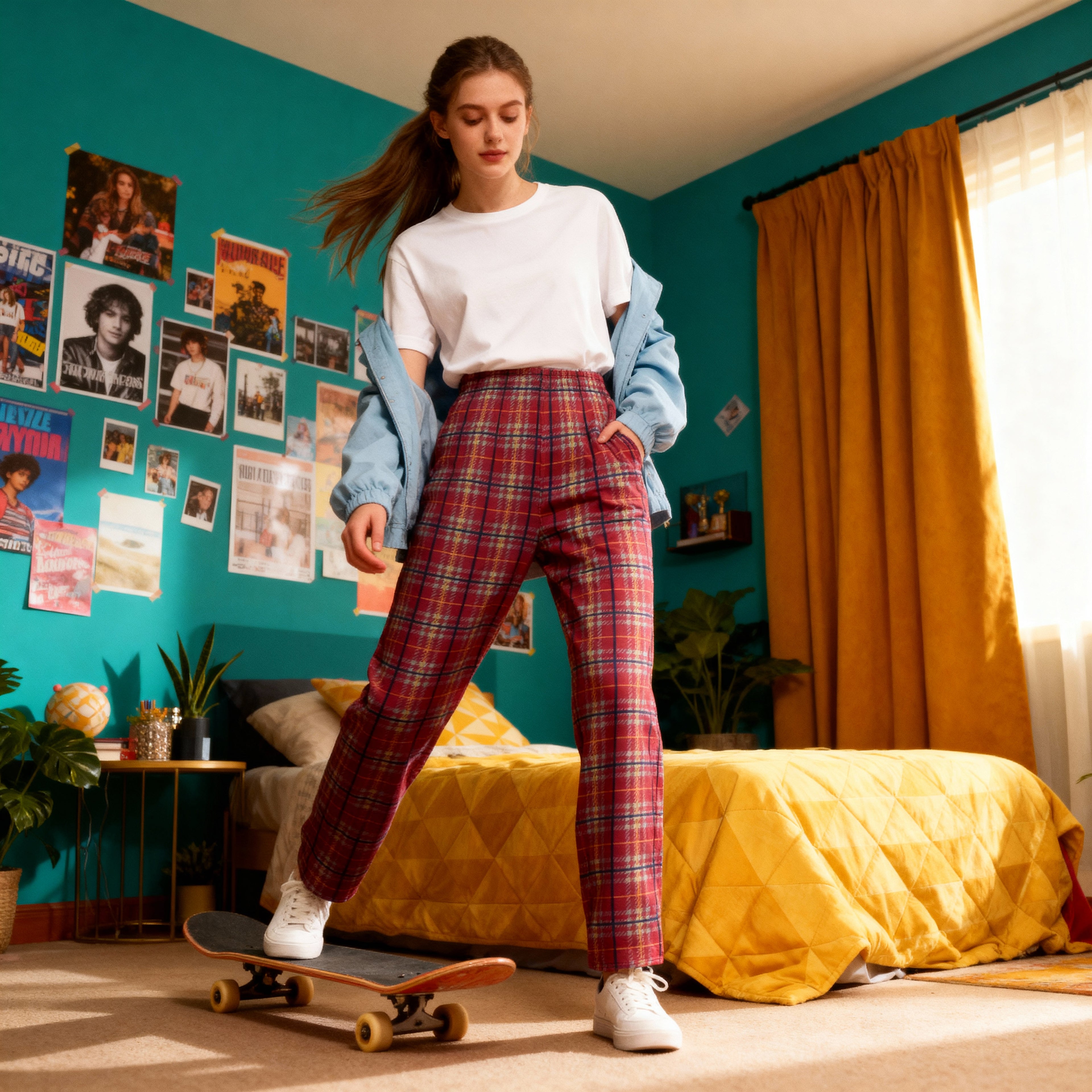 Pantalón Tartán Rubí